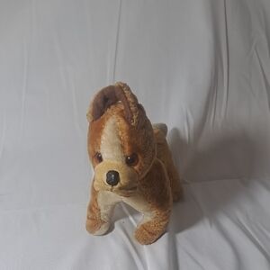 Brown and Cream Plush Vintage Dog 1964